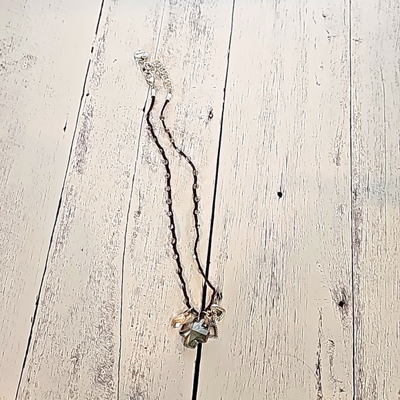 BRIGHTON SMOKY IRIDESCENT CROSS NECKLACE, BRACELET & EARRING SET - Picture 3 of 7